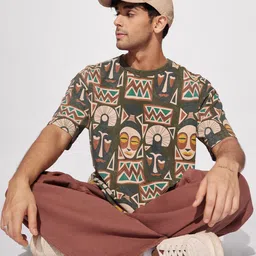 The Souled Store Men Printed Pockets T-shirt image 1