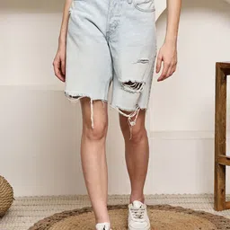 NoBarr Women Denim Denim Shorts-picture-9