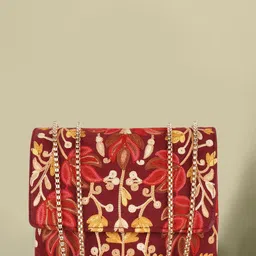 EVEDA Women Floral Printed Structured Sling Bag-picture-26