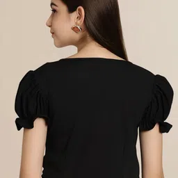 Mast & Harbour Women Pack of 2 Puff Sleeve Top image 4