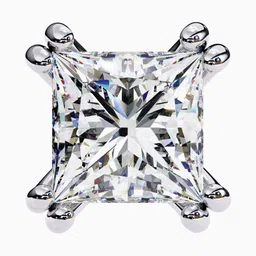 VALANOVA BIS Hallmarked 18Kt White Gold Diamond Studded Earrings- 1.45g image 2