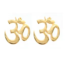The Spiritual Living Deity Gold-Toned 2 Pieces Glossy OM For Door Entrance Wall Decor-picture-38