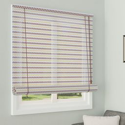 Kuber Industries Cream-Coloured & Maroon Geometric Window Blinds-picture-0