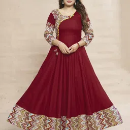 MEESORRA Printed Fit And Flare Ethnic Dresses-picture-32