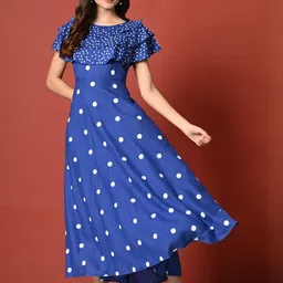 Saanvi Collection Women Viscose Rayon Anarkali Kurtas-picture-33