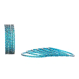 KOTTIAR CREATIONS Set Of 12 Crystal-Studded & Beaded Bangles-picture-24