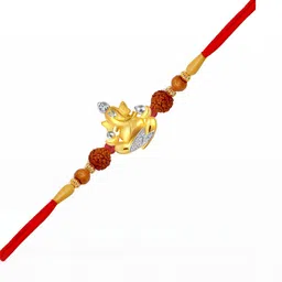vivastri Vivastri's Premium Rudraksha Ganpati Rakhi For Brother & Lovely Sister-VIVA1020RKG-picture-57