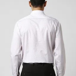 Van Heusen Printed Spread Collar Slim Fit Cotton Formal Shirt image 4