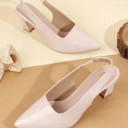 Denill Women Slingback Block Heel Pointed Toe Sandals-picture-20