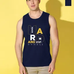 WOOSTRO Men Pack of 2 Typography Printed Round Neck Cotton Slim Fit Sports T-shirts-picture-13