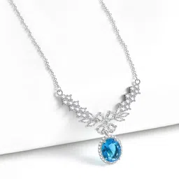 Designs & You Silver-Plated Cubic Zirconia Studded Pendants with Chains image 4