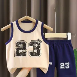 StyleCast x Revolte Boys Printed Sleeveless Pure Cotton T-shirt With Shorts-picture-7
