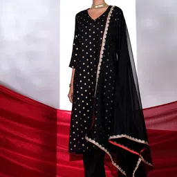 Sangria Ethnic Motifs Kurta with Trouser & Dupatta-picture-47