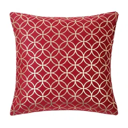HOSTA HOMES Red & Gold-Toned Set of 5 Ethnic Motifs Velvet Square Cushion Covers image 5
