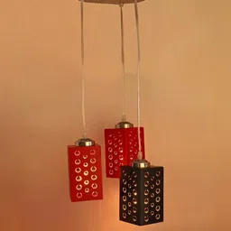 SOMIL Red Glass Cylinder Ceiling Lamps-picture-39