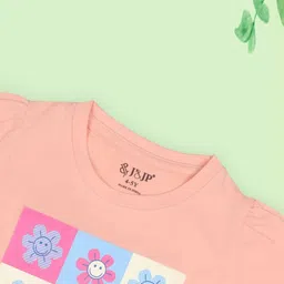 J&JP Girls Typography Printed Applique T-shirt image 5