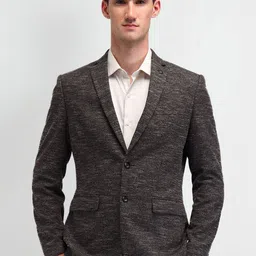 Arrow Self-Design Slim-Fit Single Breasted Blazer image 2