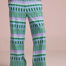 Muvazo Printed Loose Fit Wide Leg Trouser-picture-14