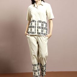 Athena Self-Design Pure Cotton Shirt & Trouser Co-Ords-picture-25