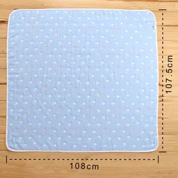 Zoe Premium Organic Cotton 6 Layer Gauze Blanket Heart Print - Multicolor image 3