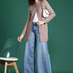 Roadster Women Cable Knit Woollen Longline Cardigan-picture-24