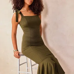 Outzidr Women Sheath Midi Dress-image-71