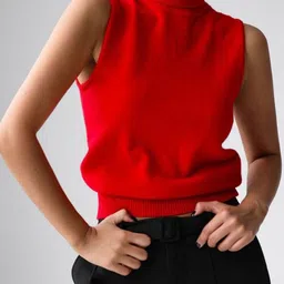 LULU & SKY Turtleneck Sleeveless Vest-picture-15