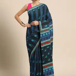 BUTA BUTI Floral Pure Cotton Saree-picture-13