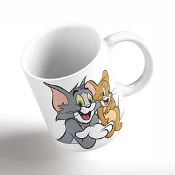 Mr UVD White Cartoon Characters Printed Matte Ceramic Mug 350 ml image 2