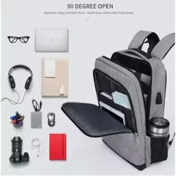 Provogue Unisex Solid Backpack with Reflective Strip image 5