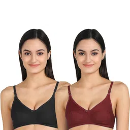Women Cotton Black,Maroon Non Padded Non-Wired Lingerie Bra Sport wear Gym Crop Tank Top-image-92