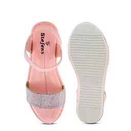 STEFENS Girls Embellished Open Toe Flats image 5