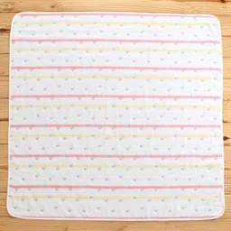 Zoe Premium Organic Cotton 6 Layer Gauze Blanket Heart Print - Multicolor image 4