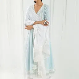 ROZE Aria Women White Chiffon Dupatta image 2