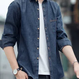 StyleCast Men Original Regular Fit Solid Spread Collar Casual Shirt-picture-28