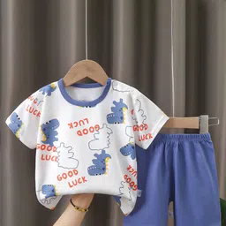 StyleCast x Revolte Boys Printed Pure Cotton T-Shirt With Shorts-picture-25