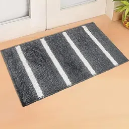 CROWN MATTINGS Grey 1400 GSM Microfibre Bath Rugs image 3
