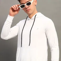 THE CASUALS Men Solid Hooded Sweatshirt-picture-48