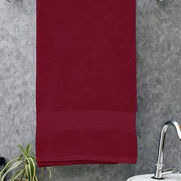 Signature Matrix Maroon 400 GSM Cotton Bath Towel-image-25