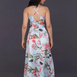 La Aimee Floral Print Crepe Maxi Dress image 4