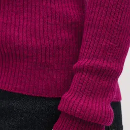 The Roadster Life Co. Ribbed Pure Acrylic Raglan Sleeves Pullover image 4