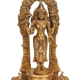 Exotic India Gold-Toned Standing Goddess Lakshmi Figurine Showpiece-image-21