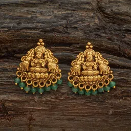 Kushal's Fashion Jewellery Gold-Plated Ethnic Antique Contemporary Studs Earrings-picture-40