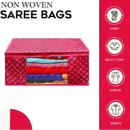 AMAK INC Red Fabric Multi-Utility Wardrobe Organisers image 4