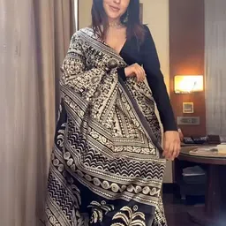 vj fashion Ethnic Motifs Art Silk Khadi Saree image 2