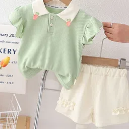 LULU & SKY Girls Striped Top with Shorts image 2