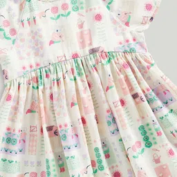 mothercare Print Flutter Sleeve Fit & Flare Dress image 2