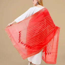 Karthav Fashion Art Silk Dupatta with Gotta Patti image 2