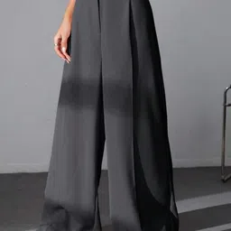 Next One Women High-Rise Smart Loose Fit Easy Wash Stretchable Pleated Parallel Trousers image 3