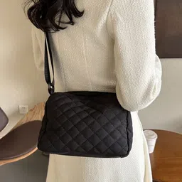 CORSICA Women Black Solid Fabric Sling Handbags image 4